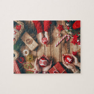 Puzzle des mains de Noël