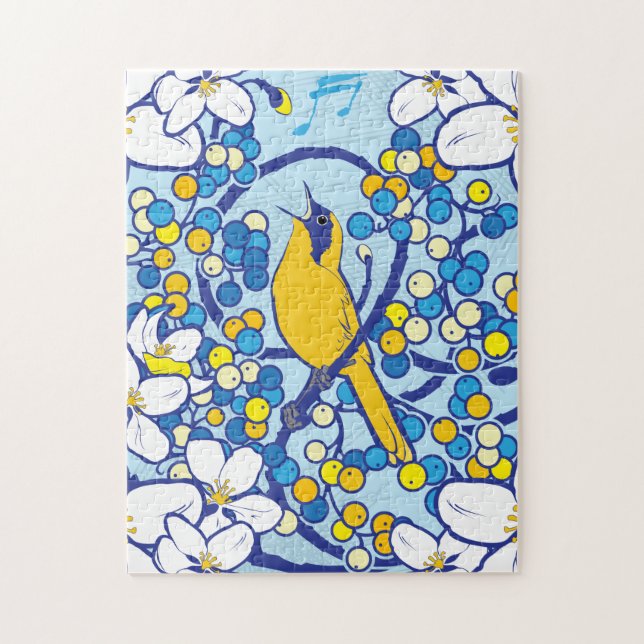 Puzzle des oiseaux chanteurs 11x14 pour les person (Vertical)