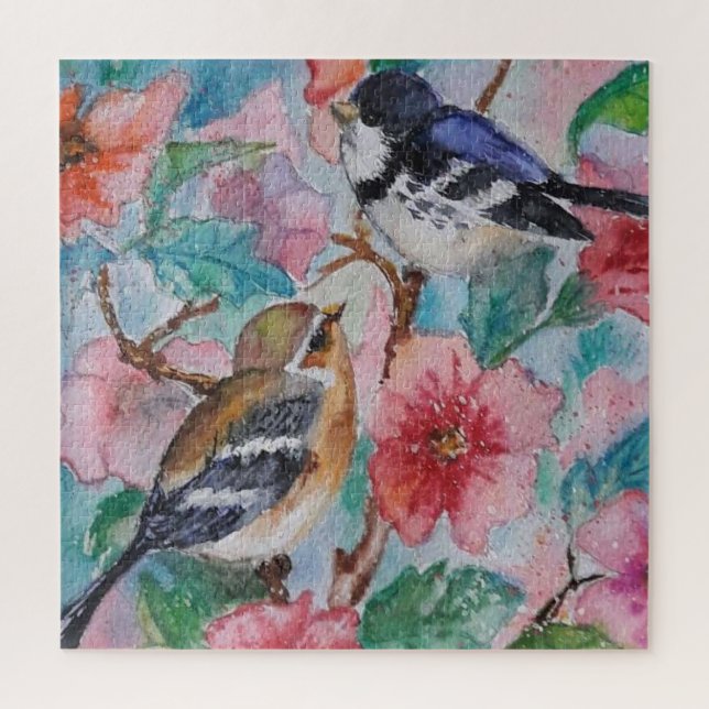 Puzzle des oiseaux de printemps (Vertical)