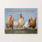 Puzzle des oiseaux d'élevage de poulets mignons