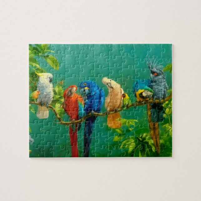 Puzzle des oiseaux exotiques (Horizontal)