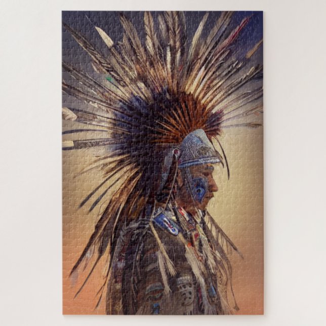 Puzzle des Ojibés d'Amérique (Vertical)