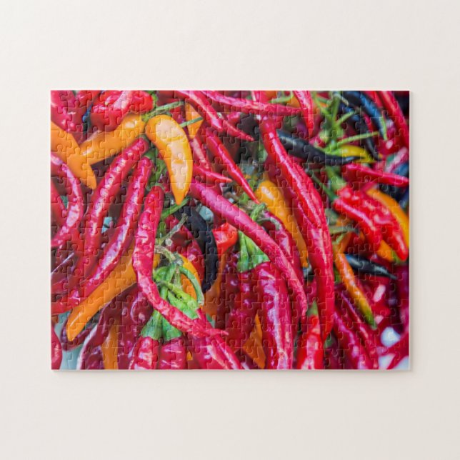 Puzzle Des Peppers Chauds Au Marché Des Agriculteurs De M (Horizontal)