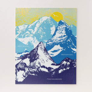 Puzzle des pics alpins 16x20 pour les personnes av