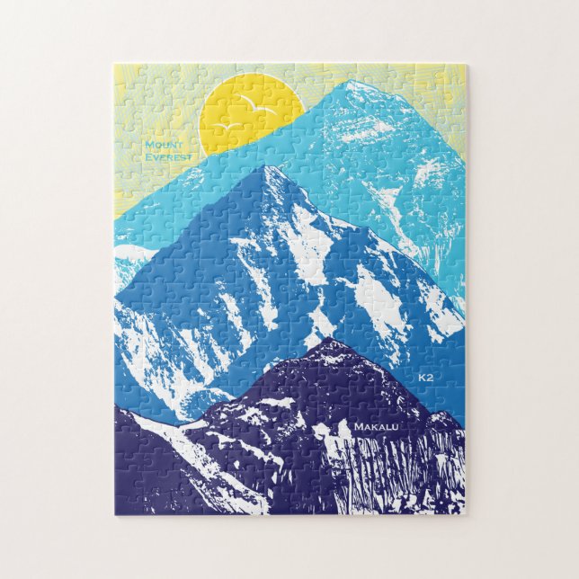 Puzzle des pics de l'Himalaya de 11x14 pour les av (Vertical)