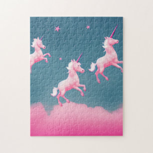 Puzzle Des rêves de licorne rose mignonne