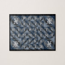 Puzzle des runes anglo-saxonnes Futhorc | alphabet