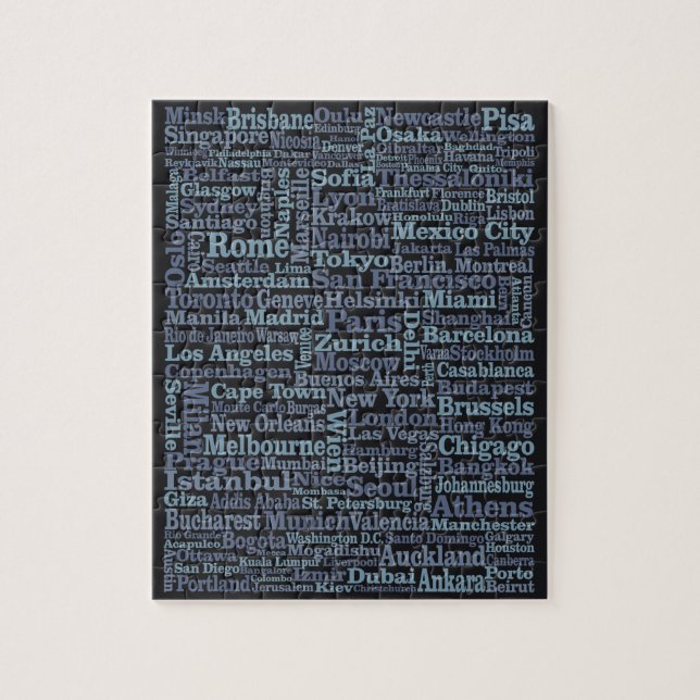 Puzzle des villes du monde (Vertical)