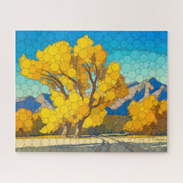 Puzzle Desert Cottonwoods par After Maynard Dixon (Horizontal)