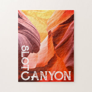 Puzzle Desert Slot Canyon Texte blanc ou votre photo et t