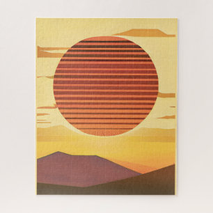Puzzle Desert Sunset Rust Orange et Brown