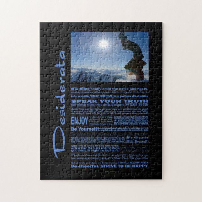 Puzzle Desiderata Poem Snowboard Extreme (Vertical)