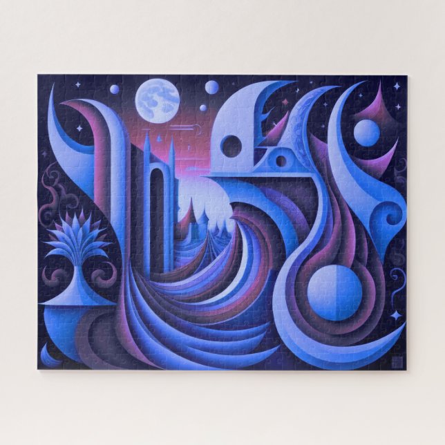 Puzzle Design abstrait moderne Cubisme Surréalisme (Horizontal)