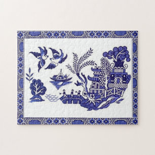 Puzzle Design bleu et blanc de la Chine bleu sauvage