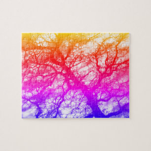 Puzzle Design coloré en chêne
