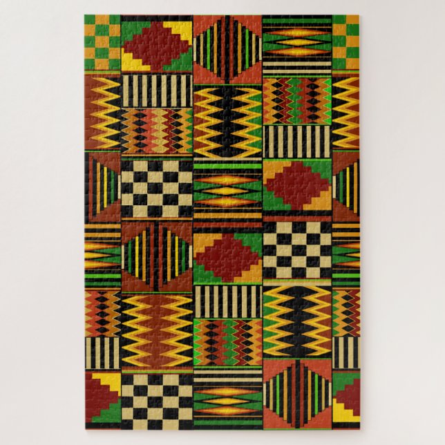 Puzzle Design de Kente Cloth Royal West African (Vertical)