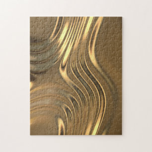 Puzzle Design de torsion en métal or