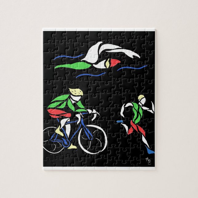 Puzzle Design de triathlon coloré (Vertical)