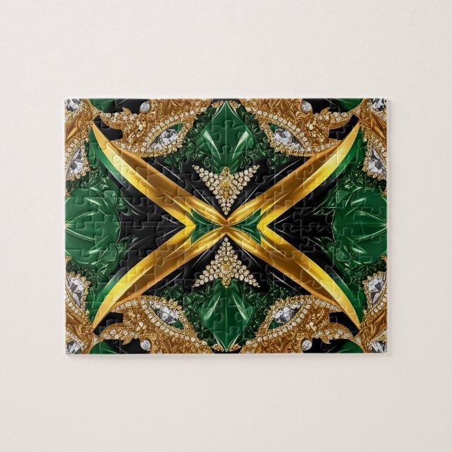 Puzzle Design moderne abstrait Couleurs jamaïcaine (Horizontal)