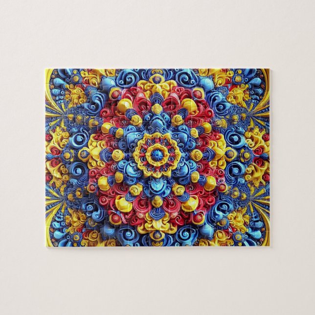 Puzzle design moderne abstrait en couleurs roumain (Horizontal)
