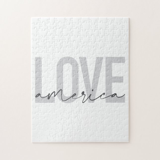 Puzzle Design moderne, simple, chic, cool de Love America (Vertical)