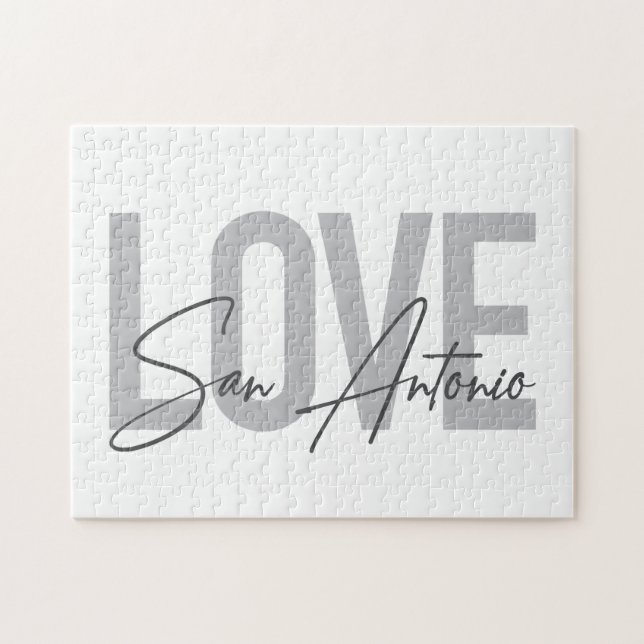 Puzzle Design moderne, simple, chic, cool Love San Antoni (Horizontal)