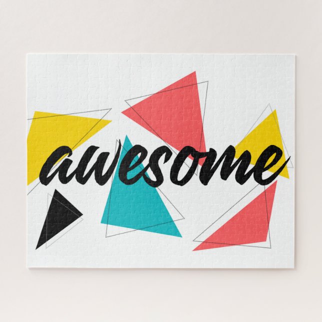 Puzzle Design urbain moderne, gai et tendance de "Awesome (Horizontal)