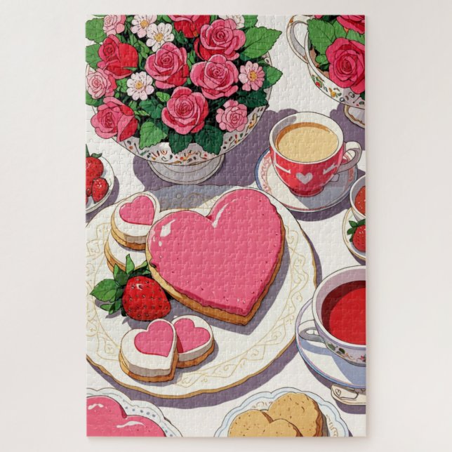 Puzzle dessert fraise (Vertical)