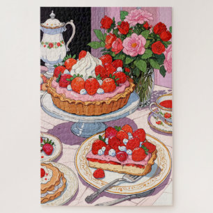 Puzzle dessert fraise