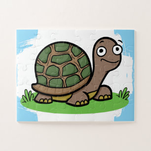 Puzzle Dessin animé de tortue mignonne