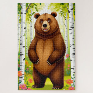 Puzzle Dessin animé d'ours brun mignon