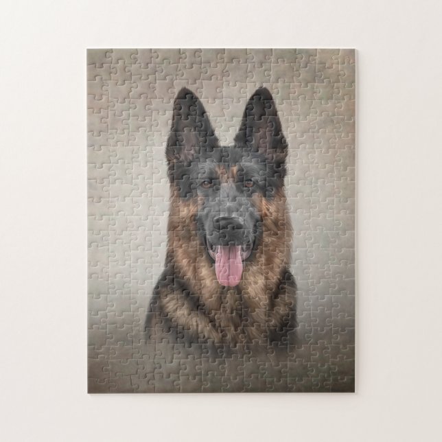 Puzzle Dessin Chien berger allemand (Vertical)