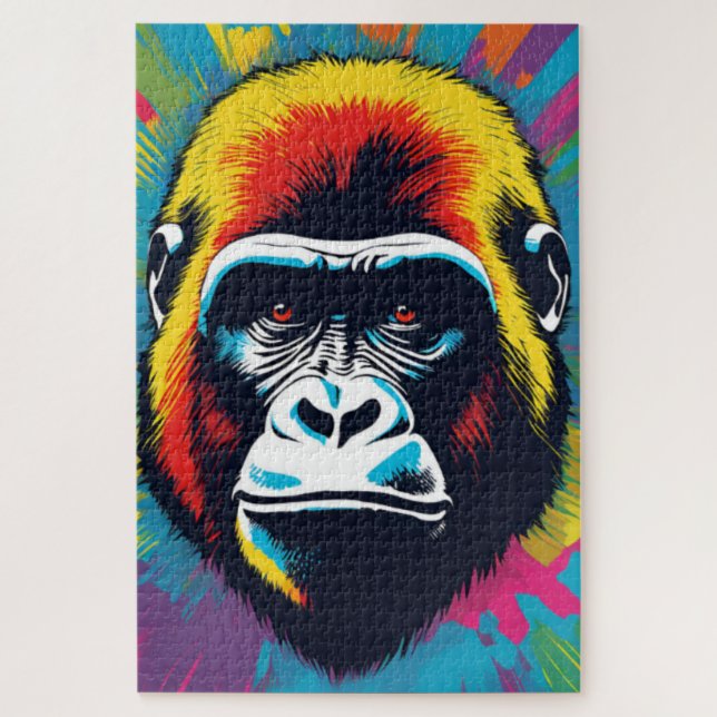 Puzzle Dessin de dessin de peinture Gorilla Pop (Vertical)