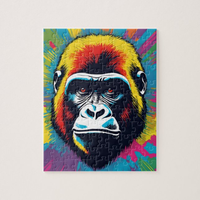 Puzzle Dessin de dessin de peinture Gorilla Pop (Vertical)