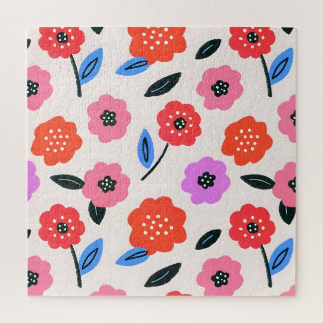 Puzzle dessin de fleurs de Han (Vertical)