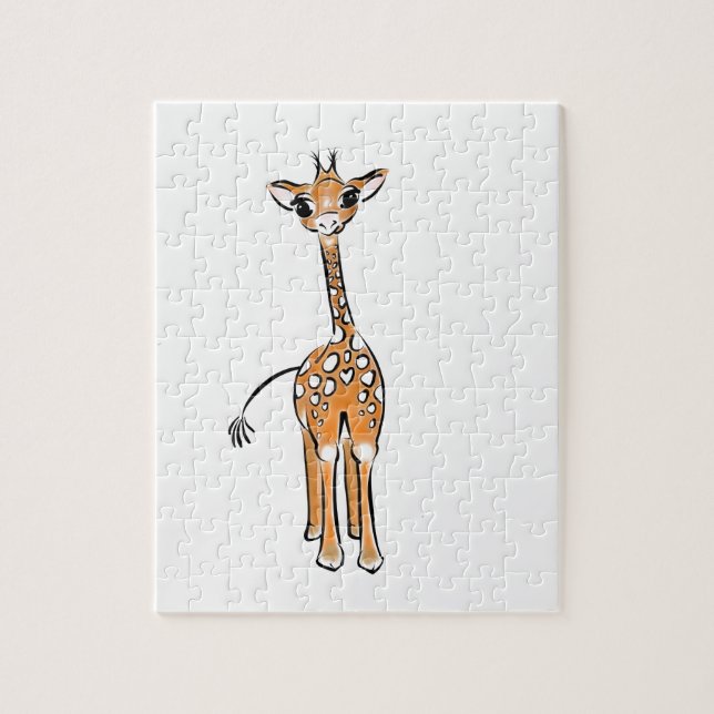 Puzzle Dessin de la girafe de la mignonne (Vertical)