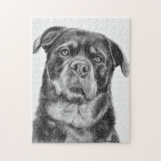 Puzzle Dessin de rottweiler