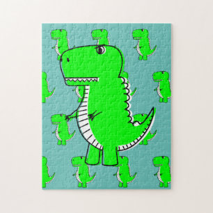 Puzzle Dessin Dinosaure Vert