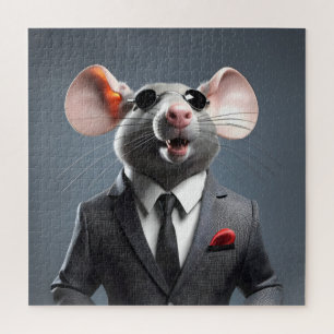 Puzzle dessin humoristique de souris