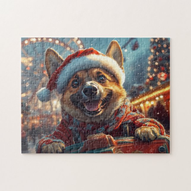 Puzzle Dessous de verre roulette de chien Malinois belge  (Horizontal)