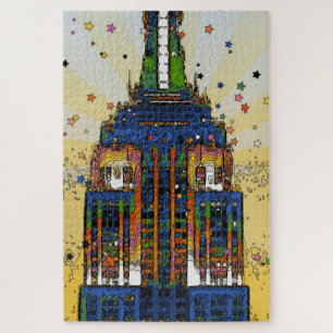 Puzzle Dessus du style psychédélique de l'état NYC