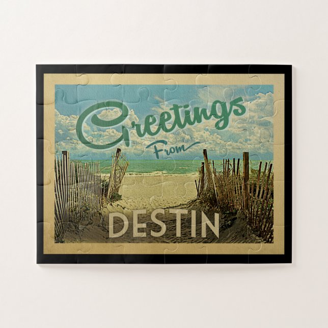Puzzle Destin Beach Vintage voyage (Horizontal)