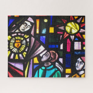 Puzzle détail en vitrail