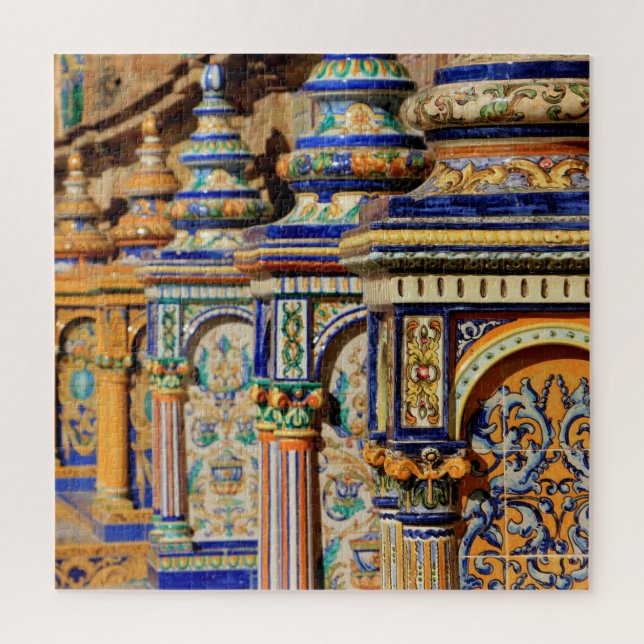 Puzzle detalle ceramica Plaza de España, Sevilla (Vertical)