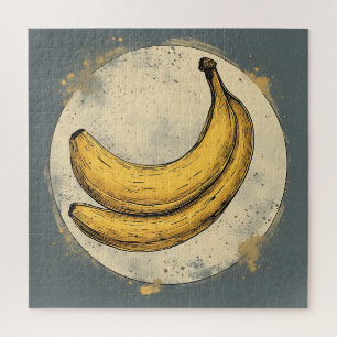 Puzzle Deux bananes dans la lune la nuit