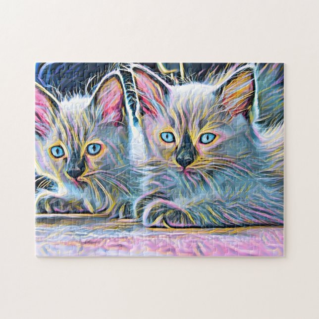 Puzzle Deux chatons de poupée (Horizontal)