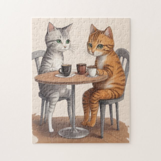 Puzzle Deux chats mignons (Vertical)