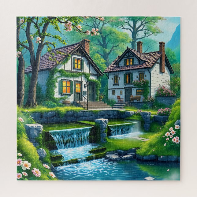 Puzzle Deux cottages de charme (Vertical)
