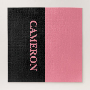 Puzzle Deux couleurs tendance Nom Rose noir et Saumon
