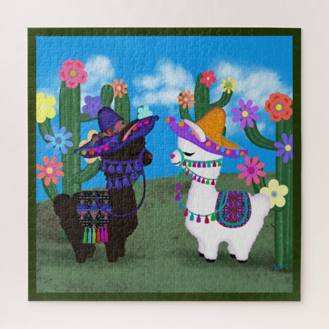 Puzzle Deux Cutes Llamas (Vertical)